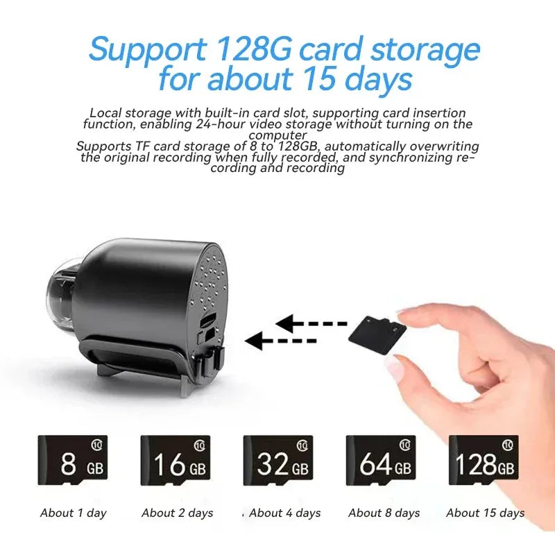 X5 Mini Camera 1080P HD | Wireless Surveillance Camera | Night Vision | Motion Detection | Portable Security Cam
